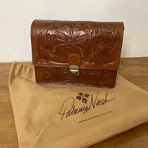 Patricia Nash Brown Embossed Crossbody Bag